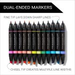Prismacolor Premier Double-Ended Art Markers, Fine and Chisel Tip, Manga Colors, 12 Pack - Image 2